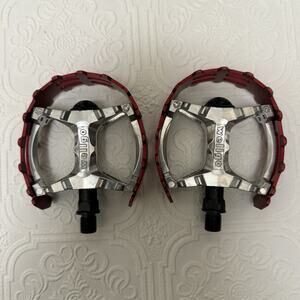 Wellgo Pedals LU-393 Retro Bicycle Parts 95mm/100mm Red New In Box